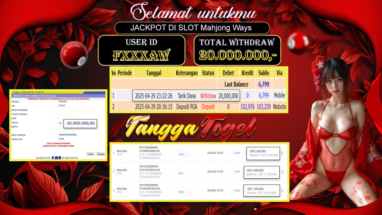 Bukti Jackpot Slot