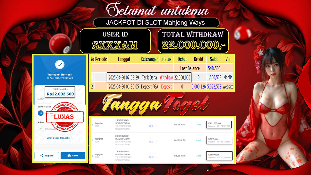 Bukti Jackpot Slot