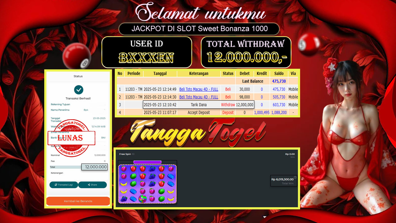 Bukti Jackpot Slot