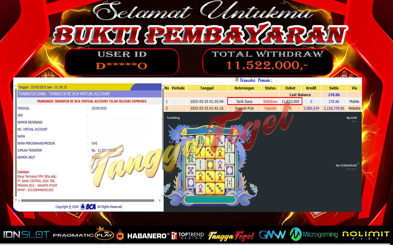 Bukti Jackpot Slot