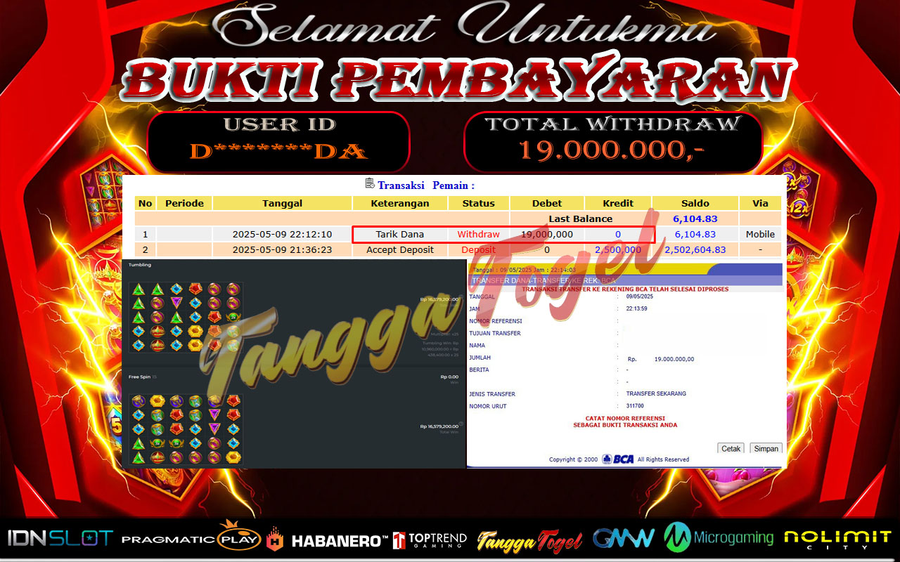 Bukti Jackpot Slot