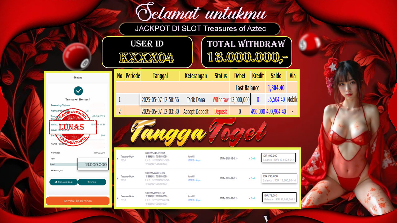 Bukti Jackpot Slot