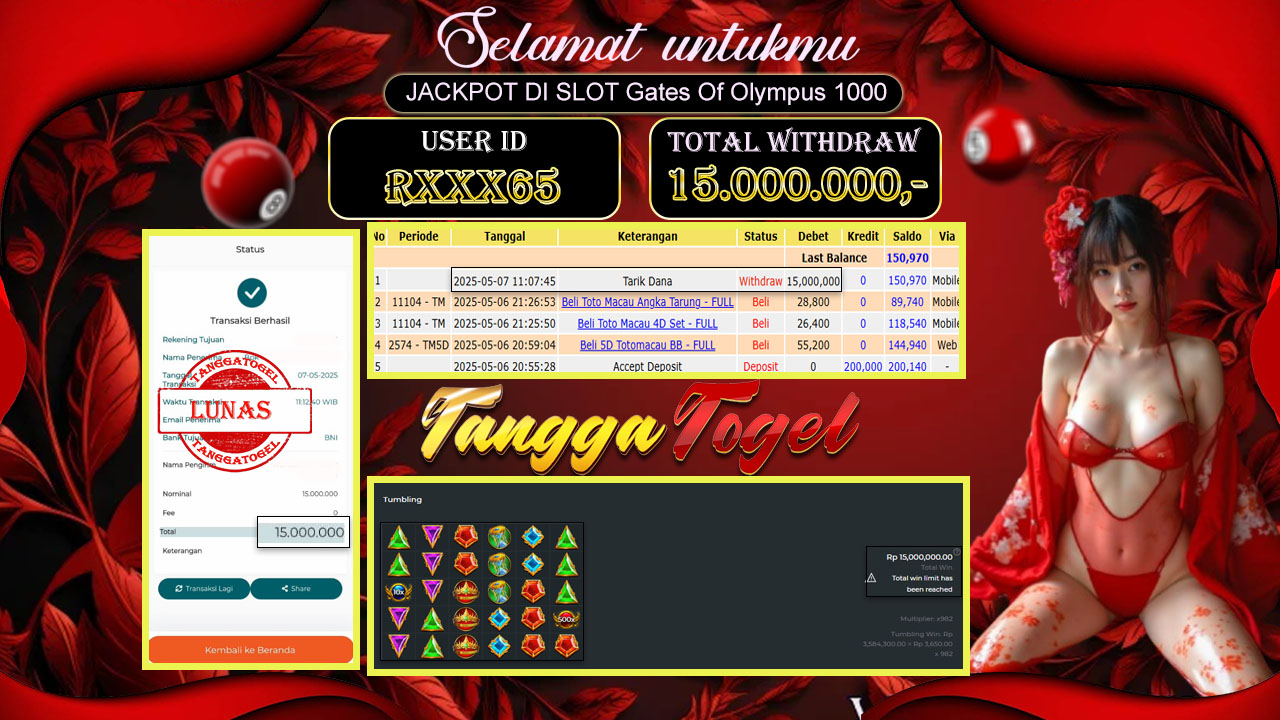 Bukti Jackpot Slot