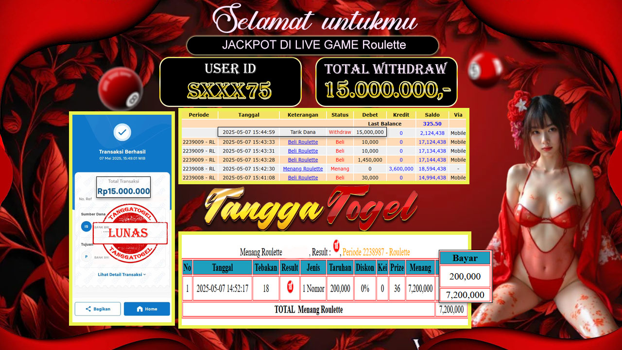 Bukti Jackpot Live Game