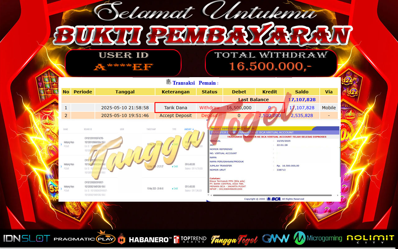 Bukti Jackpot Slot