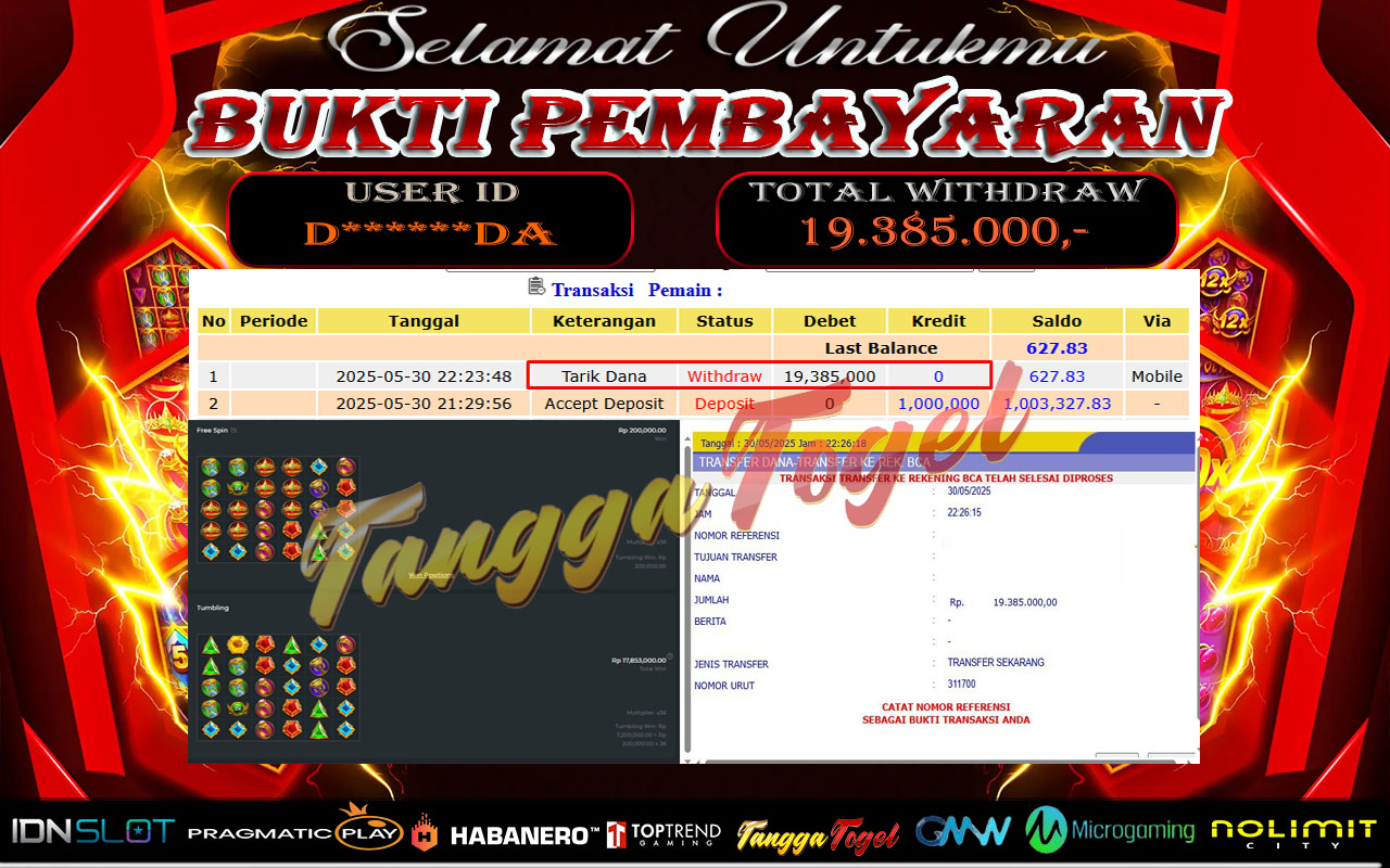 Bukti Jackpot Slot