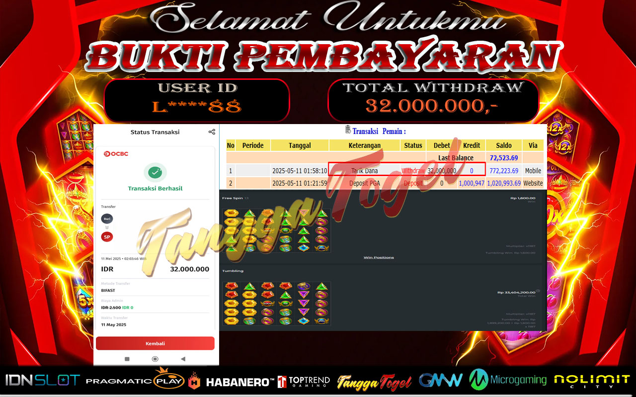 Bukti Jackpot Slot