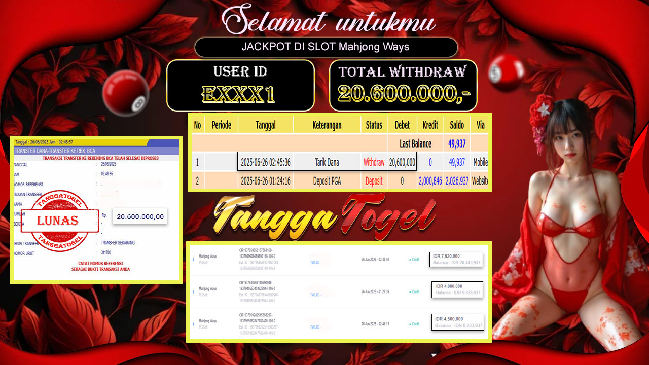 Bukti Jackpot Slot