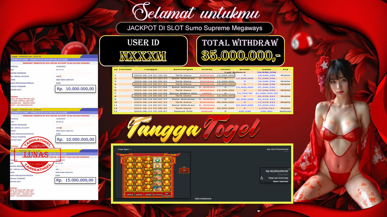 Bukti Jackpot Slot