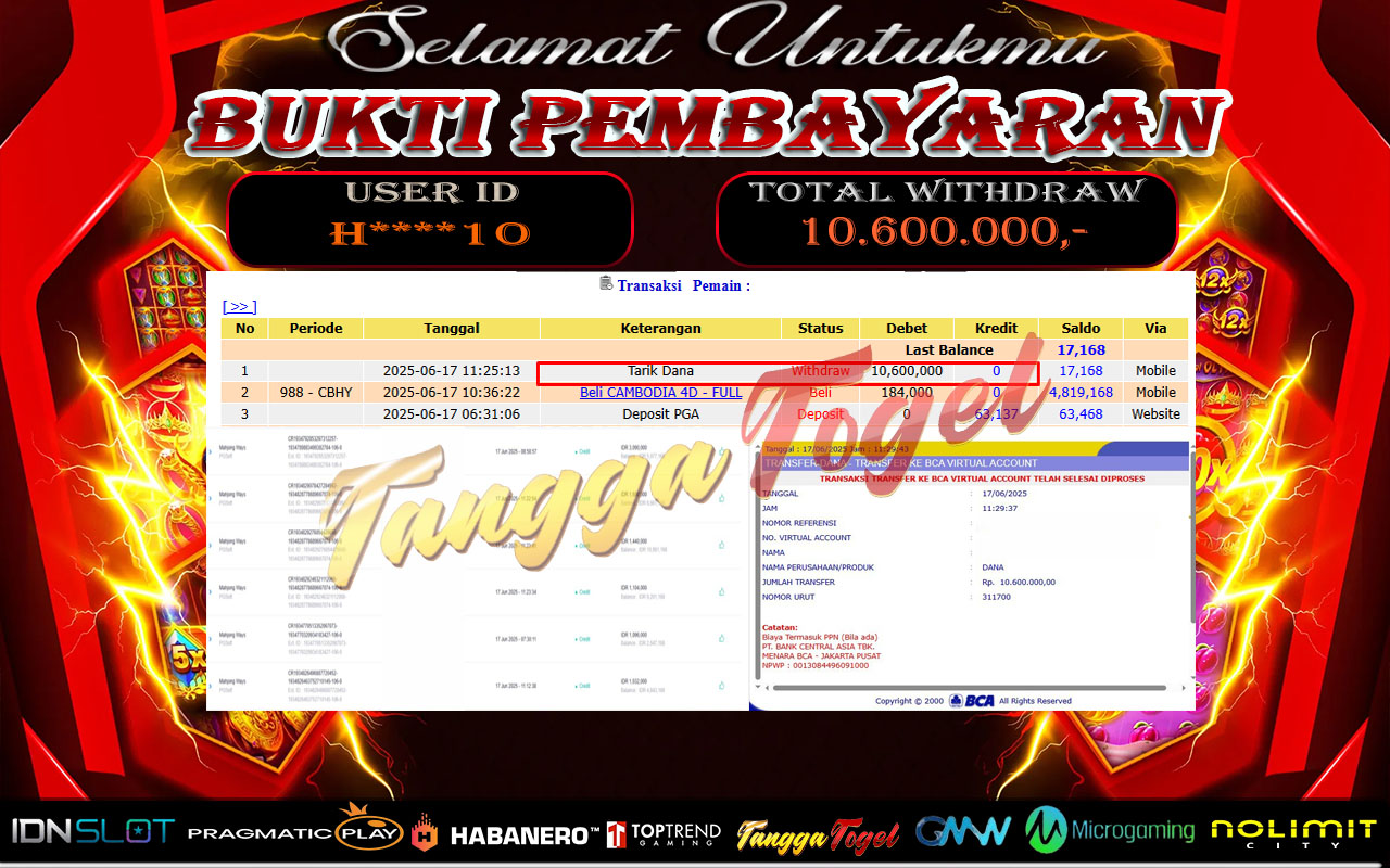 Bukti Jackpot Slot