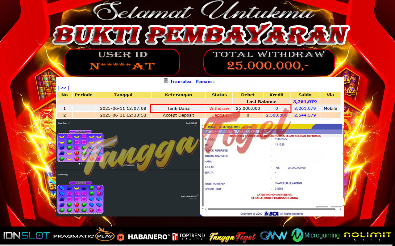 Bukti Jackpot Slot
