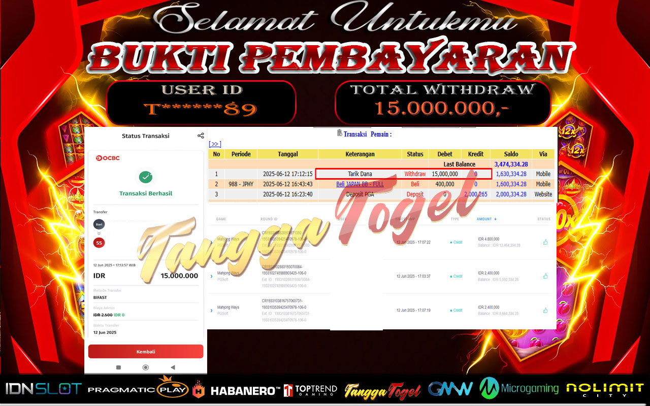 Bukti Jackpot Slot